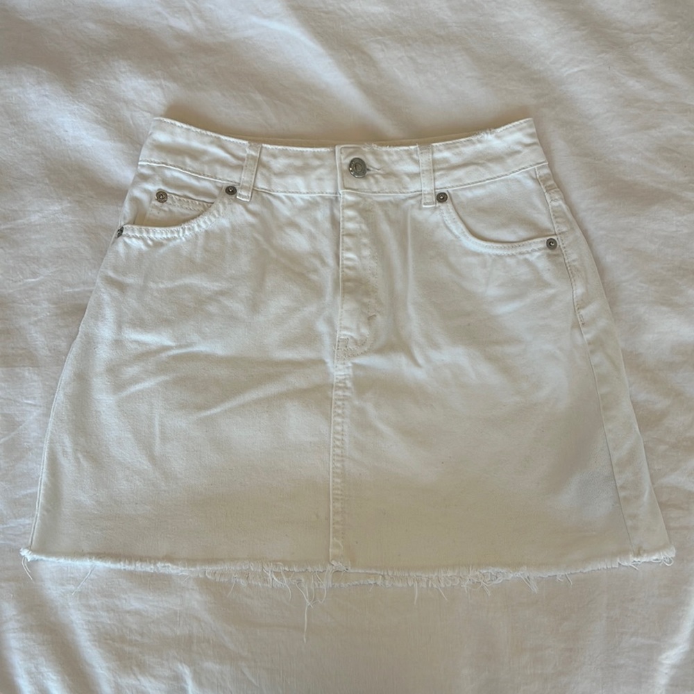 Top Shop Moto Jean Skirt